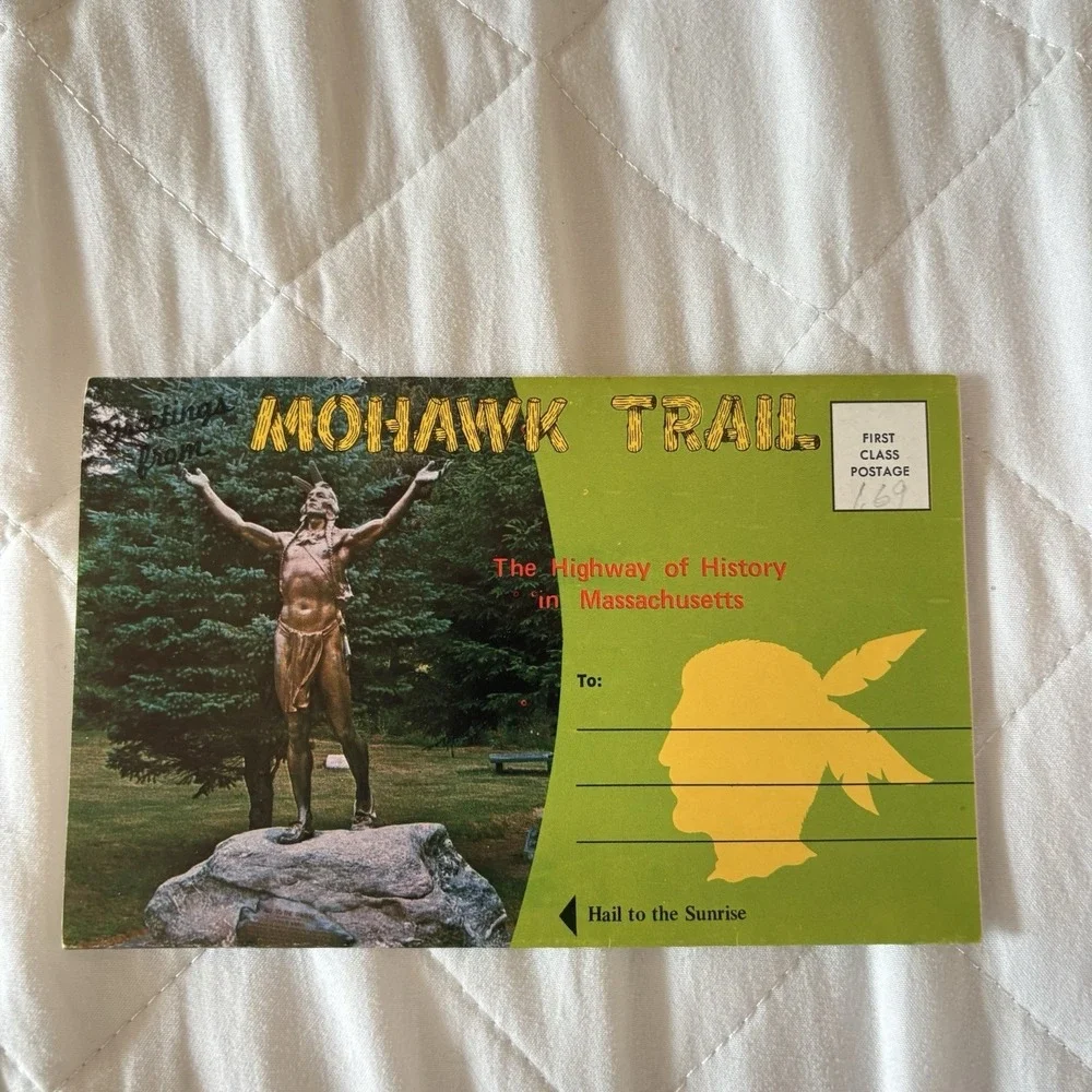Postcard Folder‎ Massachusetts MA Mohawk Trail Elk Bridge Greenfield Deerfield